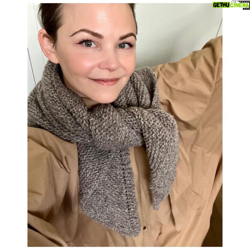 Ginnifer Goodwin Instagram - I #knit another thing! Here’s a @tincanknits shawl that is so cozy, I have only taken it off to cook — because smells — and to sleep — because husband, though it goes quite well with nightgowns and hot water bottles — and I’m sure you can tell that I’m preening.