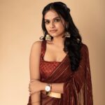 Gopika Ramesh Instagram - 🤎 📸: @plan.b.actions @jibinartist Stylist : @styled_by_arundev Outfit: @devraagh Hair and make up : @makeup_by_shibinantony Studio : @maxxocreative @huwais.majeed