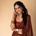 Gopika Ramesh Instagram - 🤎 📸: @plan.b.actions @jibinartist Stylist : @styled_by_arundev Outfit: @devraagh Hair and make up : @makeup_by_shibinantony Studio : @maxxocreative @huwais.majeed