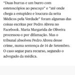 Gustavo Santos Instagram - SOBRE UM JORNALISTA ("MANSO" DE NOME) E UM STÔR (SEM NADA PARA FAZER). No jornalismo de Verdade, ético, isento e digno, ninguém com carteira deveria qualificar/rotular alguém de/como coisa nenhuma, tipo "Negacionista". Mas o "Manso", fê-lo. Enfim, mais um filho legítimo de um jornal desinformativo de nome @publico.pt , com quem até o intensivista menos intensivo do país já colaborou. E depois, o Stôr. Alguém capaz de tornar o ensino pior do que aquilo que já é, independentemente de todo o brio e esforço de todos aqueles que, verdadeiramente, amam o que fazem e para quem o fazem. Chamar a alguém, porque tem uma opinião distinta da nossa, de "burra", é o maior atestado de burrice que podemos assinar com o nosso nome. Mas não ficou por aqui. O Stôr, insurgiu-se contra a desinformação científica difundida pelo movimento "Médicos pela Verdade". Mas que informações teria ele? Que certezas teria o Stôr? Em que bases científicas sustentou a ira contra a malta que não foi no engodo? É porque não existiam. Stôr, a comuni"coação" social não é ciência. Se fosse mauzinho, diria para a cura em que tanto acredita lhe tratar da saúde, mas não sou. Desejo, portanto e apenas, que aproveite o tempo livre que possa ter para se dedicar à família e à Natureza. Pode ser que num desses momentos, encontre a paz consigo mesmo e ainda vá a tempo de ensinar alguma coisa de jeito a alguém. Malta, temos de estar preparados para tudo! Abraço forte.