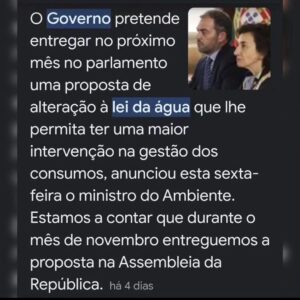 Gustavo Santos Instagram - O "AMBIENTE" VAI JUSTIFICAR TUDO!

- MAIS CONTROLO
- MAIS MEDO
- MENOS LIBERDADE E MAIS CLAUSURA PARA O POVO
- MAIS RIQUEZA PARA ALGUNS
- MAIS ESCASSEZ PARA MUITOS

SERÁ TÃO GRAVE OU PIOR QUE A PALERMIA DE 2020.

EM NOME DE "SALVAR O MUNDO", VÃO TENTAR TUDO PARA CONTROLAR A HUMANIDADE.

SÓ TRETAS.

E PORTUGAL, COMO VEM SENDO HÁBITO, DESTACA-SE PELO PIOR.

ESTAMOS NA VANGUARDA DA MERDA.

MAS, COMO EM TUDO NA NATUREZA DAS COISAS, ONDE HÁ MUITO MAL, APARECE SEMPRE O EXÉRCITO DO BEM.

E O BEM VENCE SEMPRE.

NEM QUE PARA ISSO ACONTECER, TENHAMOS DE PENSAR NO IMPENSÁVEL... E AGIR SEM MEDO.

NÃO SE PODE PERDER O QUE JA ESTÁ PERDIDO... SÓ SE PODE GANHAR!

QUE A LIBERDADE VOS ENCHA O PEITO.

UNIDOS.
TEMOS DE ESTAR UNIDOS.