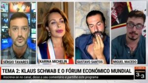Gustavo Santos Instagram - 🇵🇹| "Estamos a ser escravizados, sem dar conta". Gustavo Santos, comenta a teia globalista criada pelos senhores de Davos, que querem tudo menos o nosso bem.
Excerto do Programa 3x3 disponível em www.canalsergiotavares.pt