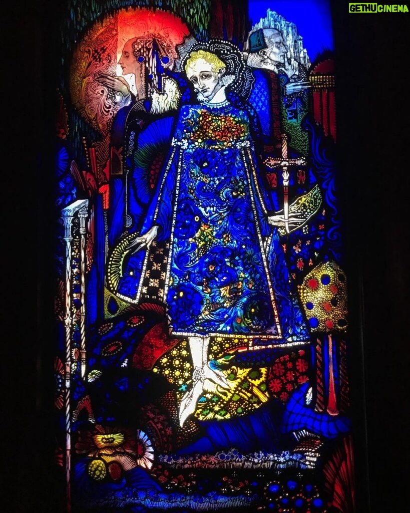 Halyna Hutchins Instagram - Obsessively in love with Harry Clarke’s stained glass work! The Song of the Mad Prince, 1917. Clarke experimented in the production of this work, etching and plating together two double pieces of glass of different colors to achieve a variety of colors and tones. #dublin #ireland #art #nationalgalleryofireland #harryclarke #stainedglass National Gallery of Ireland