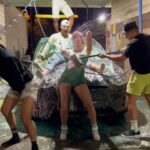 Hannah Stocking Instagram - Who needs their car washed? 🚙🧼 Sorry about ur whip @yvick 🤣🫶 @kingbach @adamw @180papi @ashleynocera @jennabandy21 Los Angeles, California