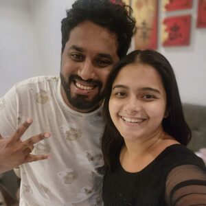 Haripriya Isai Instagram - I always wanted a little brother .. to mock.. to play.. to advice and to tease... you are my manifestation not only as a thambi  but also as a mapillai.. take care of my angel @janani_pradeep .. have a great life ahead together..
Happyyyy birthday @eniyan_s .. #thambimapillai🥳🥳🥳🩷🩷