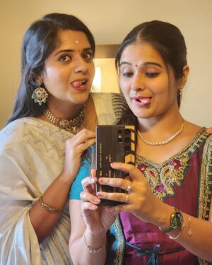 Haripriya Isai Instagram - Hey aunnn (you know what I mean 😝) ! Thank you for making me believe in female friendship all over again! Thank you for being a sweetest sister, a closest friend and a well wisher to me ❤️ Vellavi - Always remember i love you so much and will always be there for you 🫶 Don’t even think of escaping from me. Forever there to pester you like this even in no shoot days 😝