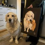 Henri Alén Instagram - Selja sai muotokuva @art.by.tellu #seljasöisipsipussin #seljathedog #dogsofinstagram #goldenretriever