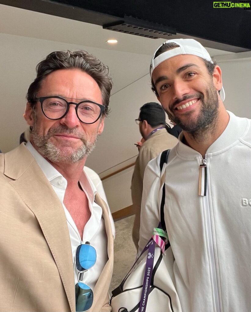 Hugh Jackman Instagram - Super Saturday at @wimbledon!!! Thank you @stansmithonline and your entire team for having us.