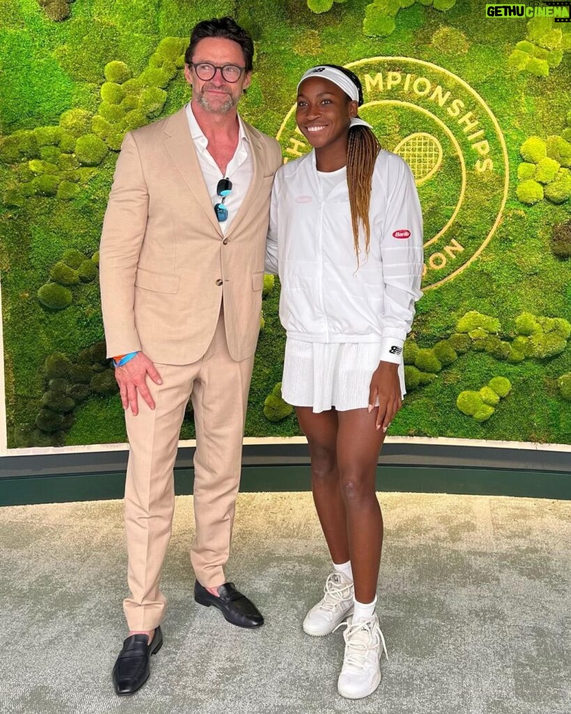 Hugh Jackman Instagram - Super Saturday at @wimbledon!!! Thank you @stansmithonline and your entire team for having us.