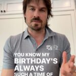 Ian Somerhalder Instagram - Thank you all the OCEAN of kind BIRTHDAYwishes. I am truly so grateful for each and every one of you. Thank you for your support of @brothersbondbourbon @commongroundfilm AND Nik and I’s exciting announcement coming tomorrow 😎