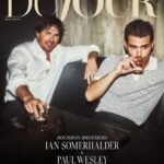 Ian Somerhalder Instagram - @iansomerhalder and @paulwesley are @dujourmedia's November cover stars. The co-stars and friends have come together to create new spirits brand @brothersbondbourbon 📸 by @guyaroch 🖋️by @mhmakesithappen