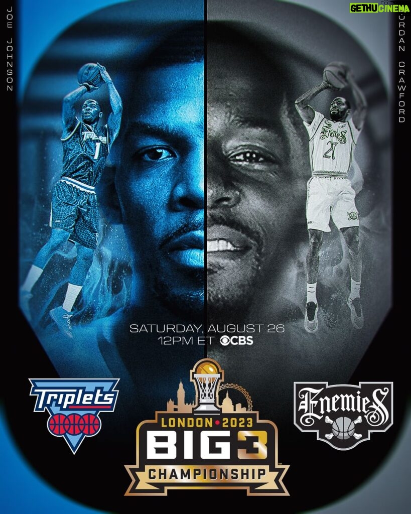 Ice Cube Instagram - ISO Joe vs. Jordan Crawford. These two are about to battle it out big time for that trophy. The BIG3 championships are only a few hours away. We’re kicking off the game day with the Celebrity & All-Star games at noon ET. Don’t miss a moment—watch us on @cbstv. @thebig3