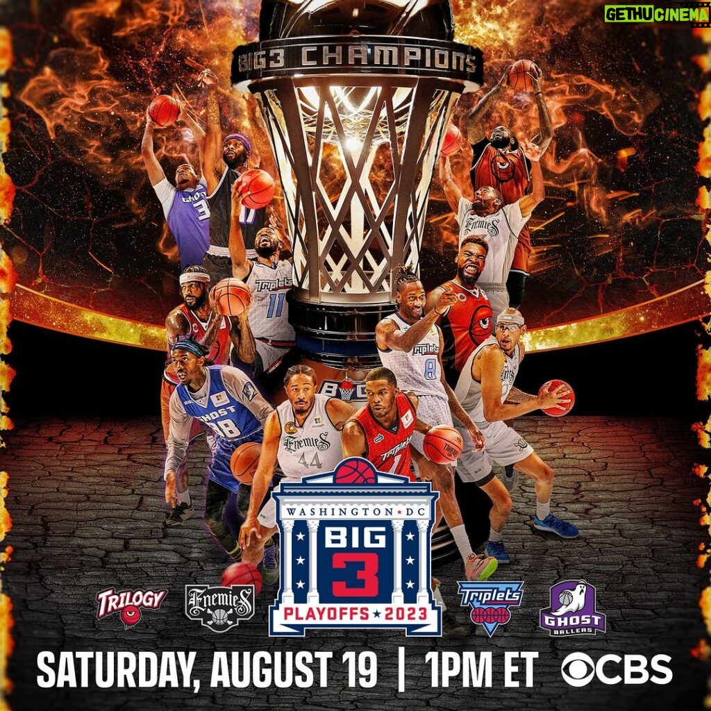 Ice Cube Instagram - 30 minutes until we go into playoff mode. Let’s go—we’re on @cbstv or streaming on big3.com (link in bio). @thebig3