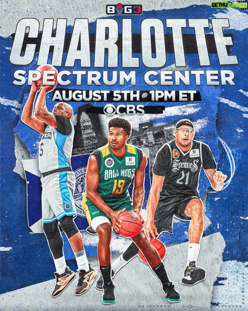 Ice Cube Instagram - See you on Saturday, Charlotte. Get tickets at big3.com/tickets (link in bio) or tune into @cbstv at 1 pm ET to watch the games live. @thebig3