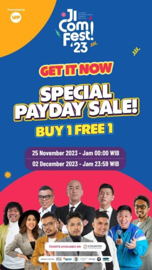 Indra Yudhistira Instagram - Helloww....Jakarta International Comedy Festival (Jicomfest) kembali digelar tgl 15-16 Desember 2023 di Tennis Indoor Senayan. Yuk beli tiketnya, mumpung lagi ada special payday sale buy 1 Free 1. Jangan sampai kehabisan. Beli tiketnya di Cognitix 😁😁😁😁😁😁