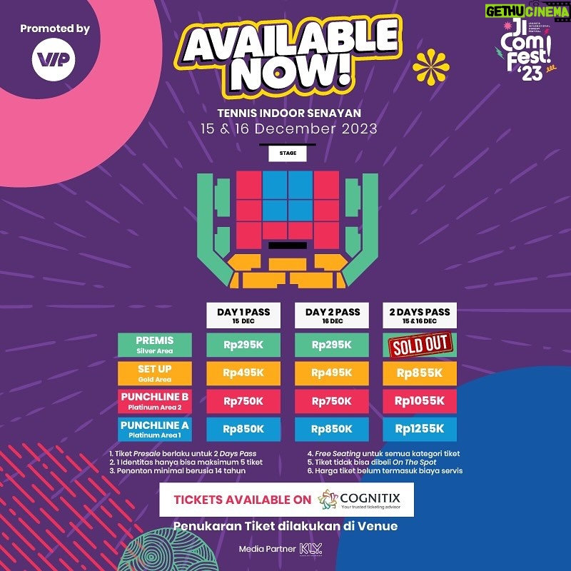 Indra Yudhistira Instagram - Ticket Jakarta International Comedy Festival semua kategori sudah dibuka. Yang mau beli buruan ke Cognitix #jicomfest2023