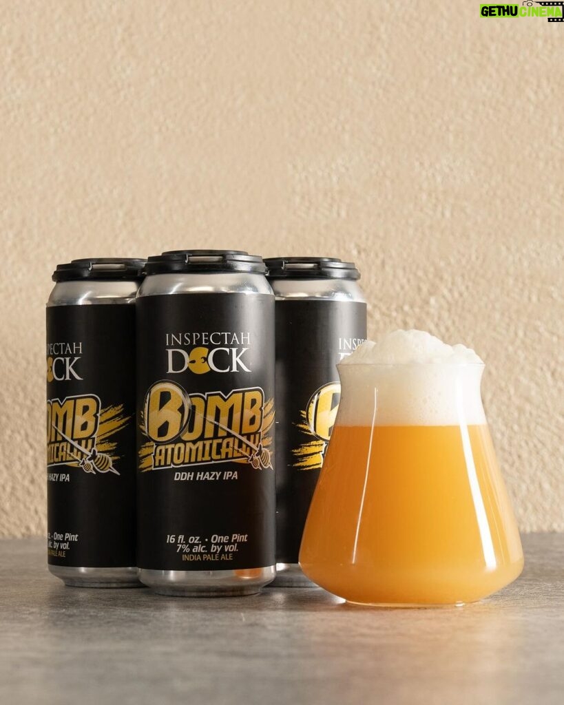 Inspectah Deck Instagram - “Bomb Atomically” DDH IPA is a collaboration effort between @ins_tagrams and Infamous @beer.tape , brewed and packaged by @killsboro #Brewing Company. Gushing with Nectarine, Pineapple, Passionfruit, and Peach, this #beer was double dry hopped with Nectaron, Strata and Motueka. Big mouth feel exploding with citrus and tropical fruit flavor. This limited release is available at our launch event today at the 60 Van Duzer tap room! Tickets available now. Big shout out to @fatohh and @shawnwigs on the art toys #craftbeer #wutang #wutangclan Kills Boro Brewing Company