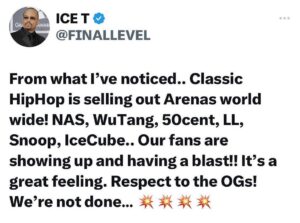 Inspectah Deck Instagram - Seeing all my double and triple OGs gettin active this year was amazing! Let’s keep it going!
The door is wide open! ⏸️😂#wutang #hiphop #hiphop50 👐🏾