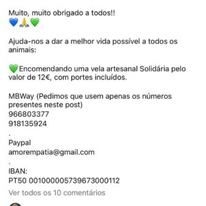 Isabel Angelino Instagram - A @amorempatiaong um santuário animal de proteção e reabilitação que resgata animais vítimas de maus-tratos , que são entregues porque os donos já não podem cuidar deles ou ainda  na eminência de serem abatidos . Eu já visitei em trabalho este espaço que se percebe está repleto de amor por animais . Mas esta ONG precisa de ajuda para alimentar todos estes  animais que assim conseguem ter a dignidade que lhes è merecida , alguns já nos últimos anos de vida . Se arrastarem o carrossel de fotos vão conseguir encontrar os números para onde poderão contribuir nem que seja com 1€ . 🙏