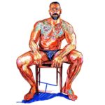 Israel Zamora Instagram - Good morning! Hope your week is off to a good start Artwork by @miguelangelreyesart #queersofinstagram #queerculture #art