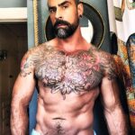 Israel Zamora Instagram - Good morning hope your weekend as been great #bathroomselfie #scruffygay #beards #beardsandtattoos #gaydaddy #gaymusclebear #muscles
