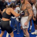 Jake Paul Instagram - Amanda Serrano getting me ready for Nate Diaz. 18 days to August 5th. #PaulDiaz Puerto Rico