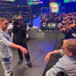 James Cipperly Instagram - Recognize. . . . #baybee #dogpound #AEW #aewdynamite #tnt #camera #monday #frontrow #mats Capital One Arena