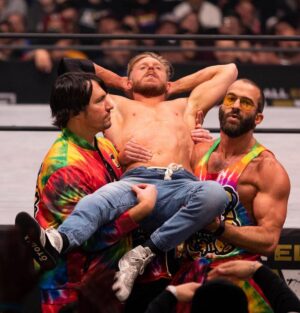 James Cipperly Instagram - It’s the freakin weekend.
.
.
.
#baybee #friday #freakinweekend #trent #chuck #lounge #relax #loungechair #kickback #relax #aew #wrestling #barelywrestling #tiedye #bicep #fit #fitfriday