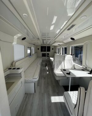 Janice Faison Instagram - Bus is finished! @celebritytrailers @bigboi  Yes the pole is removable !