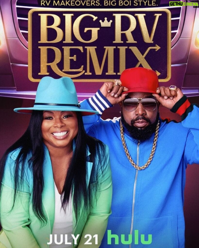 Janice Faison Instagram - I am excited to announce our new tv show Big RV Remix premiering on Hulu July 21st. @bigboi @celebritytrailers @climbentertainment @hulu @shaq Come check out the coolest RV Renovations.