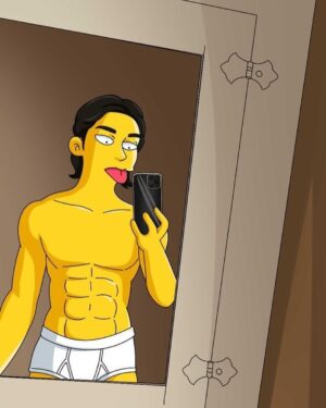 Jared Goldstein Instagram - @turnedyellow made me a simpson 💛