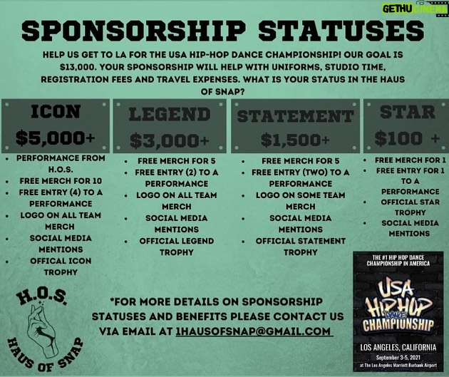 Jazzul Escada Instagram - Please share and let’s make it happen! We are in need of sponsorship 🙏🏽❤️ Help @hausofsnap get to LA for the USA Hip- Hop dance Championships! Any contribution is appreciated and we WILL NOT DISAPPOINT. We promise to represent you or your company with pride, dedication and determination. We look forward to hearing from you. On behalf of Haus of Snap and its members, we thank you in advance for your support. P.S -Instagrams video quality isn’t the best LOL