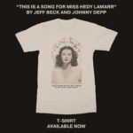 Jeff Beck Instagram - Shop jeffbeckofficialstore.com now for the new " This is a Song For Miss Hedy Lamarr" tees ! 🖤