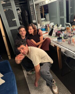 Jeff Ward Instagram - Me and my two favorite actors. Happy opening @christopher__abbott @plazadeaubrey