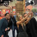 Jennifer Aniston Instagram - Still basking in all the love from the #FriendsReunion. Thank you each and every one of you ❤️⁣ ⁣ Swipe for... The bazillionth selfie taken with the five of us... When two TOTALLY different worlds collide - @_schwim_’s face says it all ☺️ ... The legend himself, our director of the first season, Papa James Burrows 💞🥰