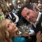 Jennifer Finnigan Instagram - Date night 🩵 @jonnysilverman we clean up ok 😙 #datenight #martinis Biltmore Hotel