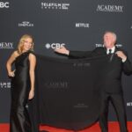 Jennifer Finnigan Instagram - What a beautiful night it was last night, to be celebrated by the @thecdnacademy for our work on @moonshineseries !!!!!! And to top it off, I had the honor of wearing the brilliant Canadian designer @daviddixoninc ‘s STUNNING gown!!!! Thank you to @eone_tv and the @thecdnacademy for such a brilliant and beautiful night with my fellow amazing cast mates!!!!!! Photos by @georgepimentel1 #madeincanada ❤️❤️❤️ 🇨🇦 Toronto, Ontario