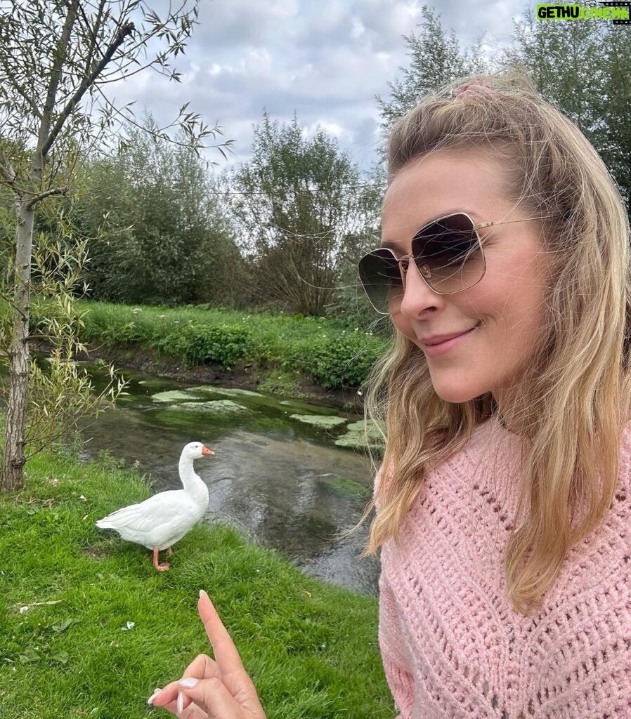 Jennifer Finnigan Instagram - Swan (ok goose) Selfie!!!!! And a bunch of postcard background pics….and more goose. #cotswolds you’re pretty as a picture (or many, many pictures)😍🇬🇧 #uk #bourtononthewater #slaughters Bourton-On-The-Water, Cotswold