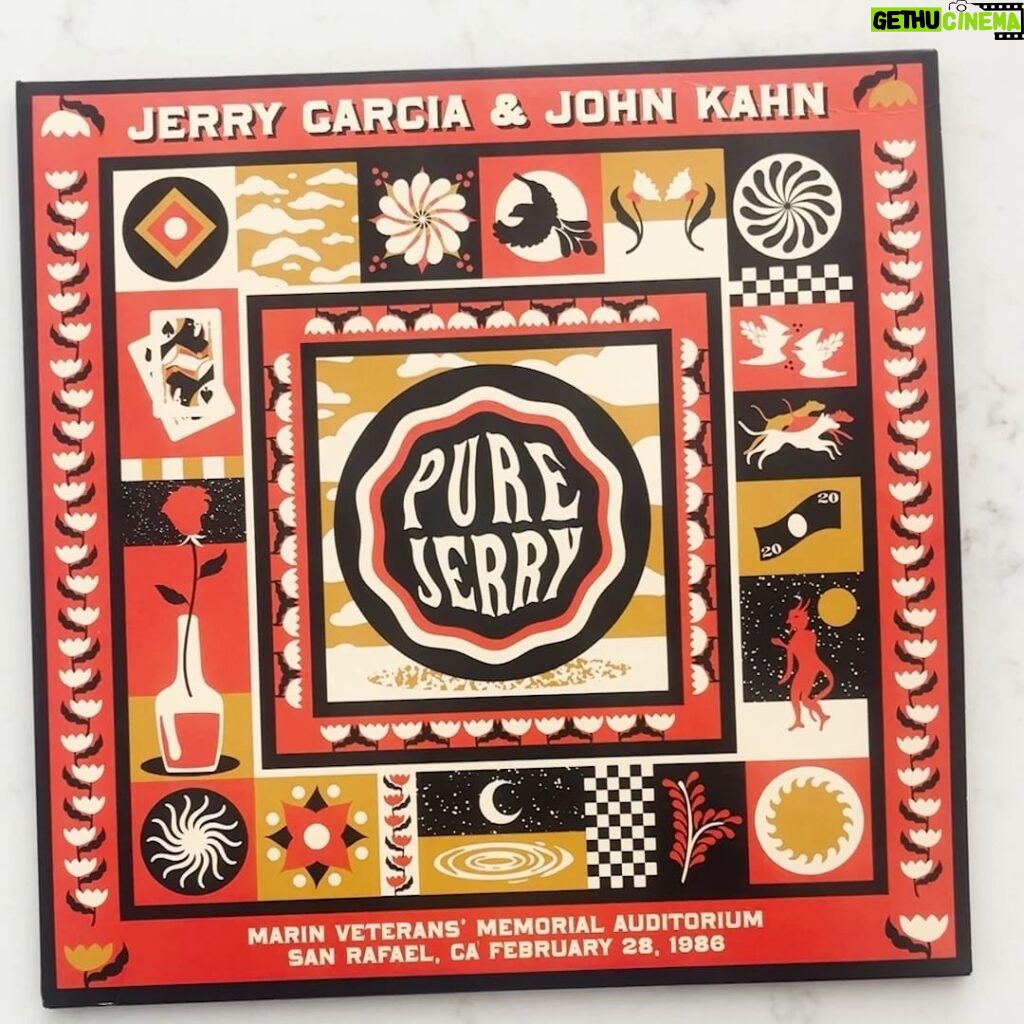 Jerry Garcia Instagram - A closer look at all the amazing iconography created by @sightstudy for the @recordstoredayus Black Friday reissue of Pure Jerry: Marin ‘86. Find a copy at a locally owned, independent record shop near you.