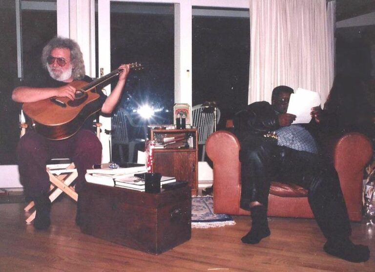 Jerry Garcia Instagram - A Christmas memory shared by @melvinseals with Paste Magazine in 2012: Every Christmas, Seals and the other musicians would go to Garcia’s house for a small gathering. Seals recalls one particular Christmas gathering, “One year I went up there and just kinda sat in Jerry’s chair. He had a big designer cushioned chair. I just sat there all night. I didn’t get up and play the piano or anything. I just sat there until I left.” Garcia said to Seals, “Man you sure do look comfortable,” and Seals replied, “Man, this is a great chair.” According to Seals, that’s all he ever said, “and two days later, that chair was delivered to my house. I didn’t ask for it or see that coming. I just said that I enjoyed sitting in it in his house and he had it delivered to me.”