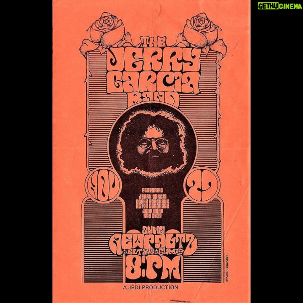 Jerry Garcia Instagram - Swipe to check out a handbill from the Jerry Garcia Band’s show on this date at the State University of New York’s Elting Gym in New Paltz, NY.