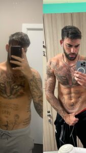 Jesús Palacios Instagram - Este post es algo que nunca he hecho pero sentía la necesidad de mostrarlo . Hace justo un año me enfrenté a uno de los momentos mas difíciles para mi, una ruptura muy dolorosa y muchos problemas en mi vida. De tenerlo todo a no tener NADA . Todos pasamos por malos momentos en la vida, la diferencia es saber afrontarlos y pasar pagina, para mi no fue fácil y mi salud mental se derrumbo hasta tocar fondo, tenia que fumar para dormir, no comía y solo salía a beber hasta reventar … 💔😔 Solo yo se por lo que pasé y estoy muy orgulloso de como afronté todos mis miedos y supe pasar página con ayuda de mi familia (El viaje a Costa Rica cambió mi mente y mi salud ) Desde aquí animo a todos los que estén pasando por malos momentos que recurran a alguien, hablar siempre es bueno y ayuda a tener otro enfoque. La salud mental es lo mas importante y es muy difícil afrontar los problemas solo . Mi salida de escape fue el deporte y ahora estoy mas sano que nunca , mental y fisicamente . Como siempre digo : Hay que disfrutar de los momentos de felicidad que son muy efímeros y cortos, porque cuando se está mal parece una eternidad 🫶🏼 #mentalhealthawareness #mentalhealth #mentalillness #superacion #workout #catchmeifyoucan