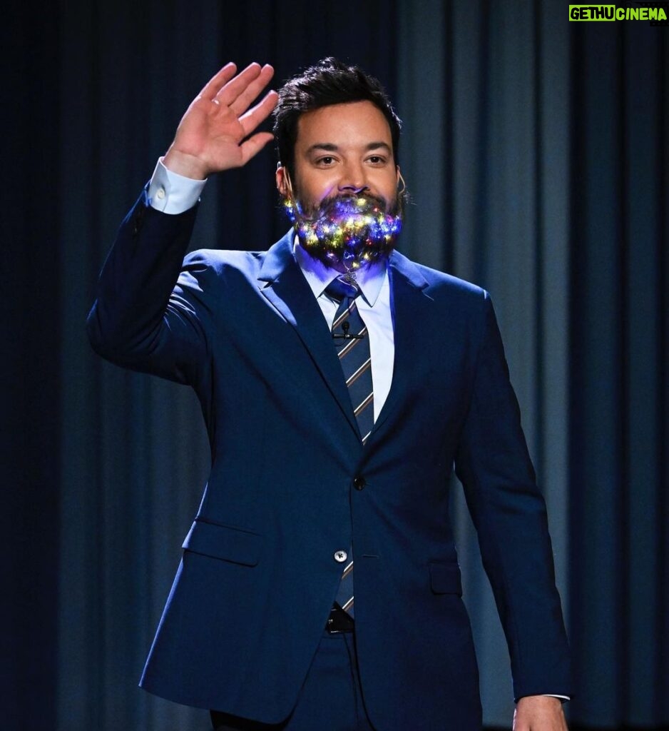 Jimmy Fallon Instagram - Honored to have @nbc test the lights for the #RockCenterXmas tree on my beard. Happy holidays.