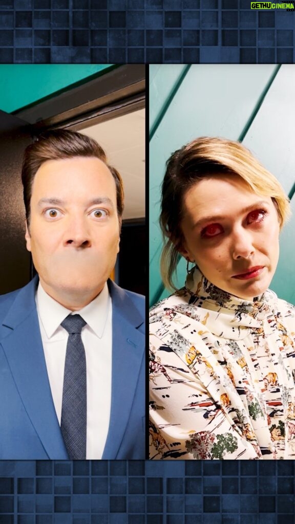 Jimmy Fallon Instagram - “What mouth?” w/ Elizabeth Olsen #DoctorStrange #FallonTonight The Tonight Show Starring Jimmy Fallon