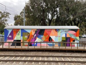 Joel Van Moore Instagram - Bringing some colour and inspiration from nature on this one from early in the year.

#vanstheomega 
#adelaidestreetart #streetartnews #tmdees