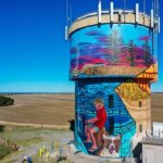 Joel Van Moore Instagram - Recently we got this Tower in Port Vincent knocked off with the amazing support by local community. A process that I worked on for over a year and finally delivered with the help and amazing Talents of @refuz_paint @jasmine_crisp and @elizabethclosearts These amazing shots are by local @adbe_photographyyorke Thanks to everyone involved. Port Vincent, South Australia