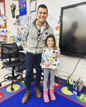 John Colaneri Instagram - Today I read my children’s book #whatcanyoudowithatoolbox to Lily’s 2nd grade class! It was so much fun and I love the questions they asked.  They interacted with me so well and wanted to know how they could do more in their community. To think my cousin and I wrote this book when Lily was 3 and now she is 8 is mind blowing! Where does the time go! 

#childrensbooks #childrensauthor #makers @simonkids