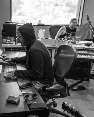 John Feldmann Instagram - It is so emotional for me to think Toxic Positivity is the eighth album that I have done with @theused. I love this band so much. From the first time I heard them back in 2001, all way to this second. I am so proud of what we made together. I love you Bert @dan.whitesides @virtualjepha @brutalford. We are magic together. Thank you for trusting me yet again. I am forever grateful. @bignoise