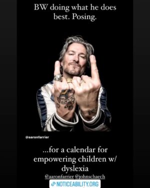 Johnathon Schaech Instagram - Thank you @butchwalker / so grateful for you

You made our @noticeability Calender so much cooler. 

Come produce Jimmy and the Heardsman’s greatest hits in 1990!🤣🤣🤣 #thatthingyoudo 
@aaronfarrier