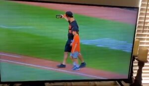 Johnathon Schaech Instagram - Camden threw out the first pitch tonight and he threw a strike! Thank you to the Orioles for knowing it's a kids game! Well, the kid in all of us! #camdenyards #birdland #oriolesbaseball #orioles  @orioles @adleyrutschman @g_henderson002 

The greatest moment ever! Go OS!

@masnorioles @masnsports  butchered my last name.
 
I did go to @umbclife 

Here's how it started. Thanks to the @baltimorebanner article on #blueridgetv 

My manager got this email back in July. 

Hi there – my name is Jackie Harig and I am the Director of Public Relations for the Baltimore Orioles. It’s nice to connect with you! I am hoping you can assist with getting in contact with your client, Johnathon Schaech. Being a Maryland-native, we’d love to welcome him – and his appropriately-named son, Camden – to Camden Yards to throw out a first pitch, etc.
 
I look forward to hearing back from you!
Jackie